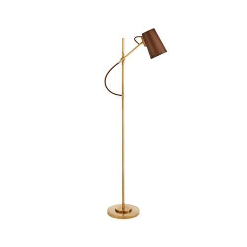 Benton Floor Lamp – Brass / Saddle