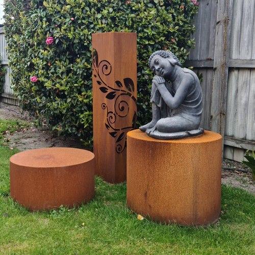 Corten Steel Garden Planter Box & Art Sculpture - Leave