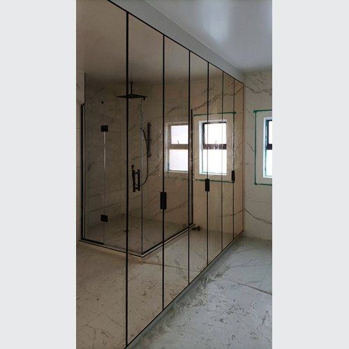 Bronze Mirror Glass Soft-stop Hinged Door