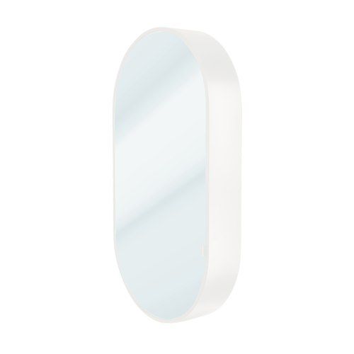 Kzoao 500mm Oval White Mirror Cabinet