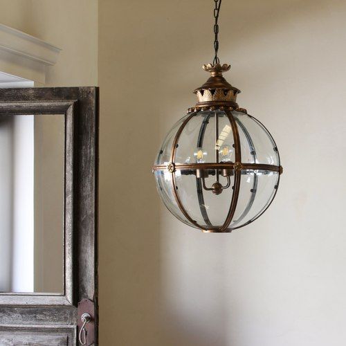 Globe Lantern | Bronze & Gilt