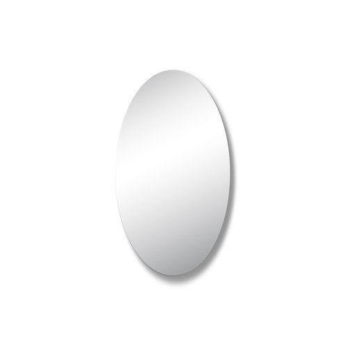 Polished Edge Oval Mirror with Hidden Fittings