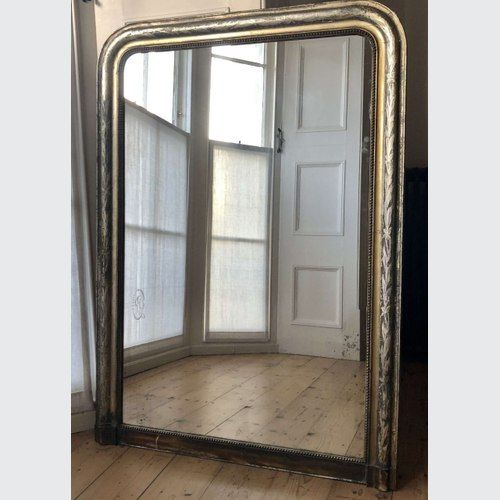 Antique French Silver Gilt Louis Philippe Mirror C.1860