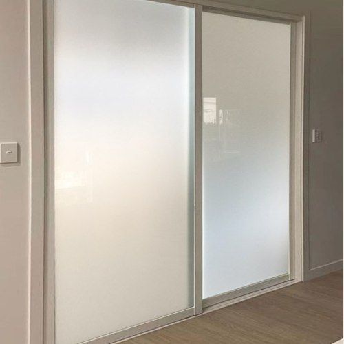 Frosted Toughened Glass Sliding Door With Double Tracks