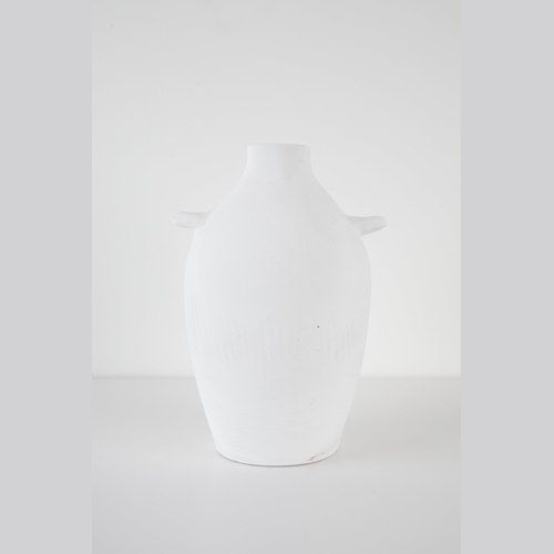 Moroccan White Ceramic Vase