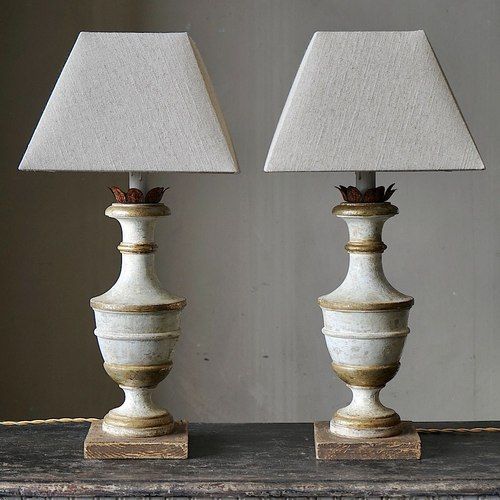 Italian Turned & Painted Lamps