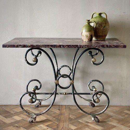 French Wrought Iron Patisserie Table