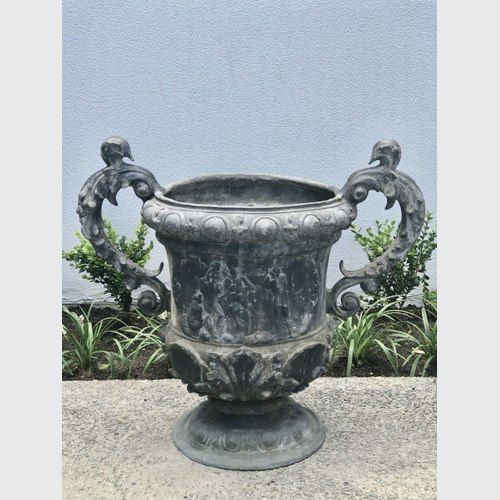 Antique 17th Century Style Lead Garden Urns