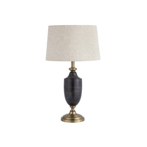 Metal & Wood Table Lamp With Shade