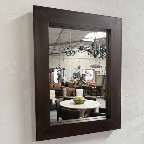 Luis Copper Finish Metal Framed Mirror