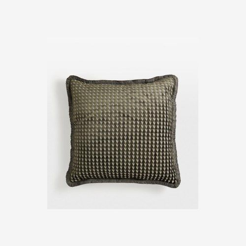 Soho Home | Charis Square Cushion Small | Charcoal