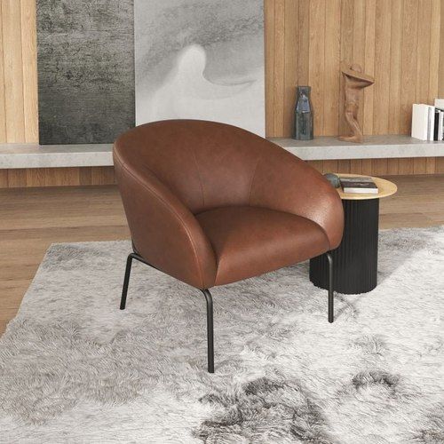 Solace Lounge Chair - Tan Leather