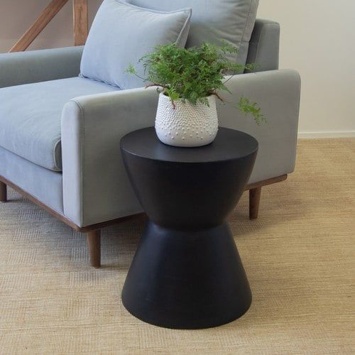 Westside Round Accent Table- Black