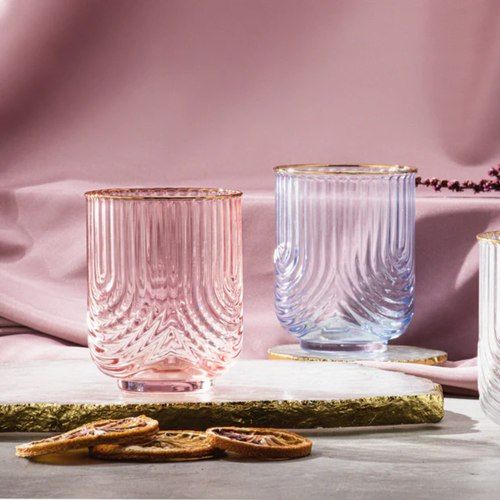 Florence Pink Lowball Glass- Set of 2