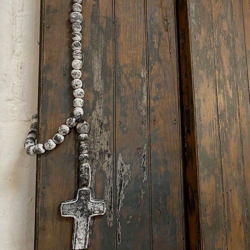 Blackwash Rosary Beads & Cross Clay