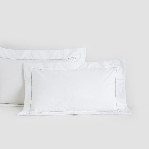Cotton Percale Pillow Cases with Piping