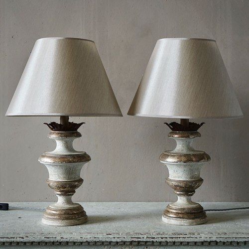 Italian Turned Painted Lamps