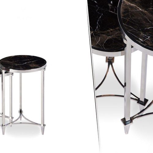 Nesting Side Tables with Marble Top "Viento"