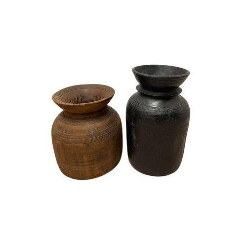 Original Wooden Water Pot - Light and Black