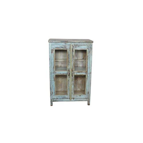 Original Wood and Glass Display Cabinet - Narrow