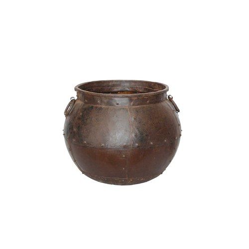 Studded Iron Pot - Round with Lip