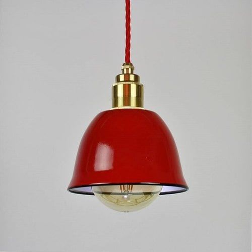 Miniature Bell Red Pendant Light