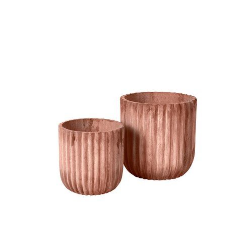 BROSTE Flowerpot Cylinder S/2 Terracotta
