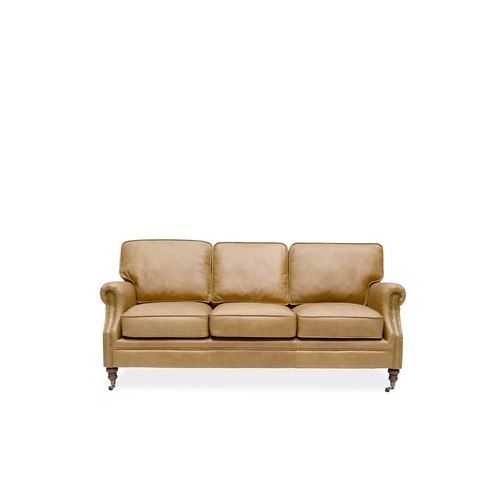 Brunswick Italian Leather Sofa - 3 Seater Camel