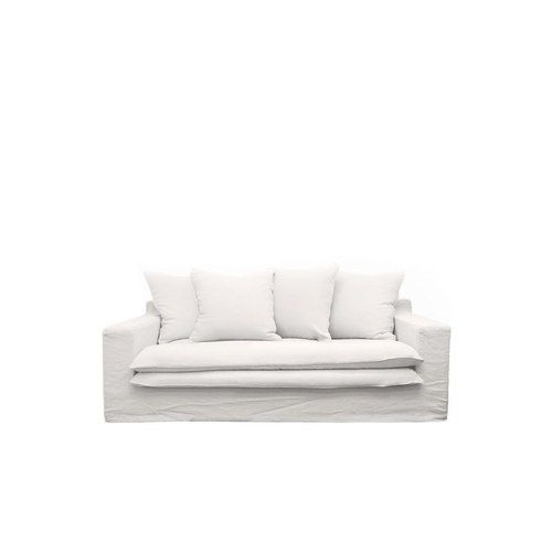 Keely Slipcover Sofa 2 Seater - White