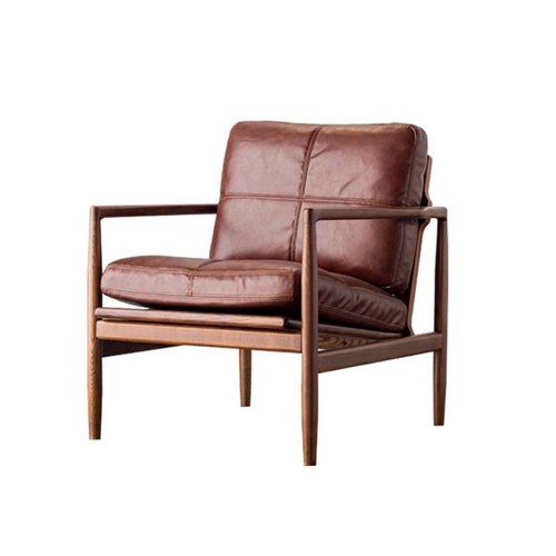 Bailey Leather Armchair - Saddle