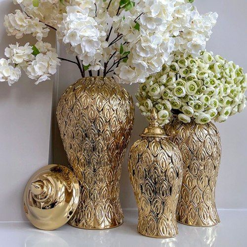 Golden Ceramic Vase