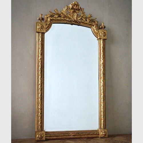 French Antique Louis XVI Gilded Mirror