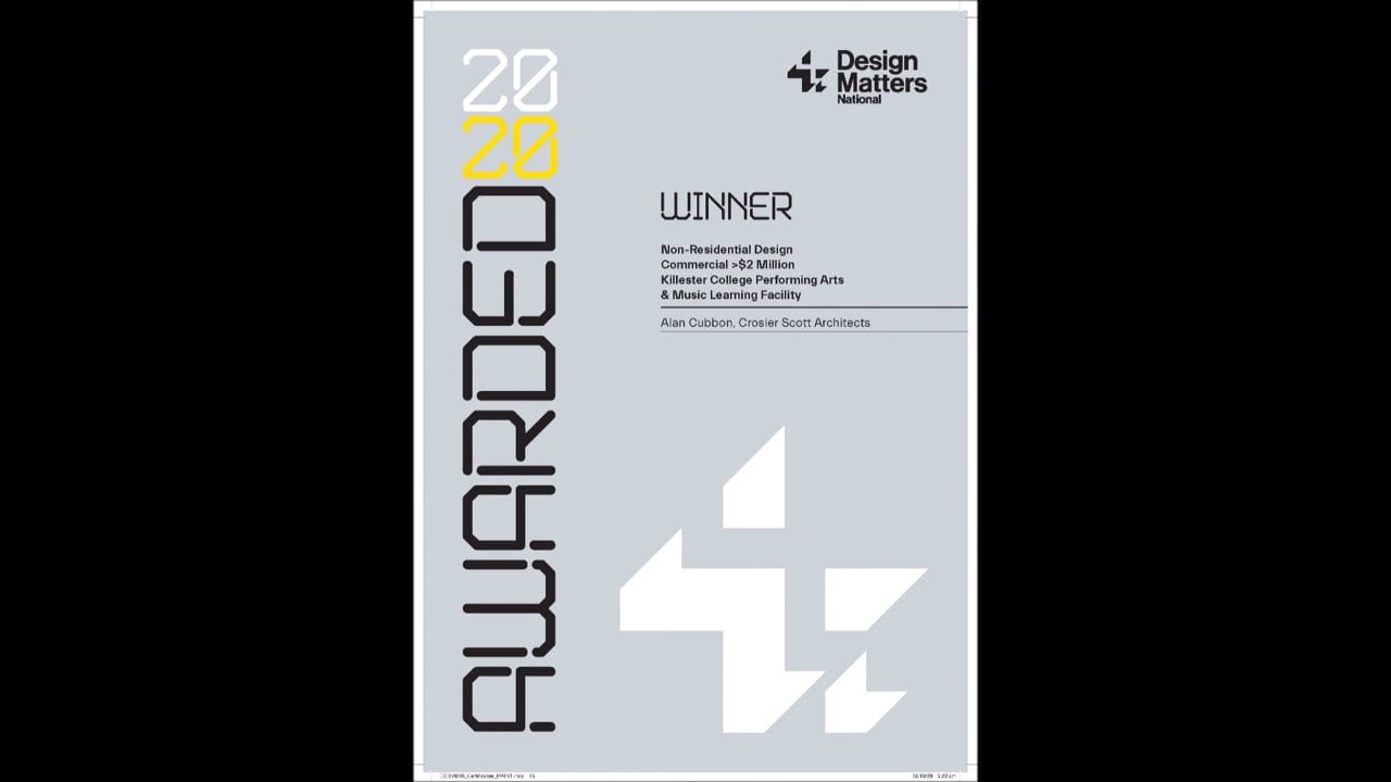 Killester College 2020 Design Matters Award