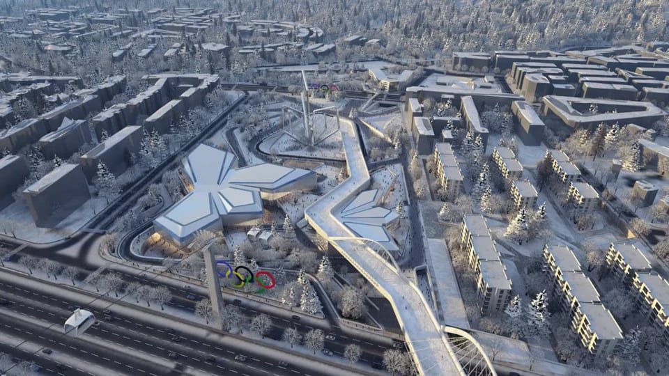 Chongli Winter Olympic Ice and Snow Museum and City Plaza