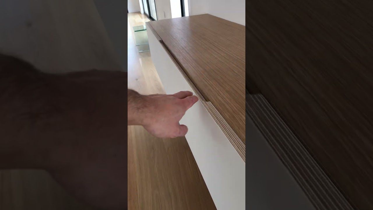 See Salice's Pacta in White in Action in this Wall Cabinet Project by Tim Lee at The Offcut