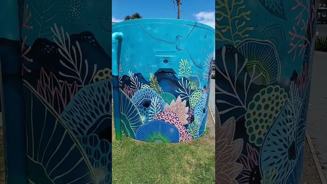 Mangawhai Village Community water Tank Mural
