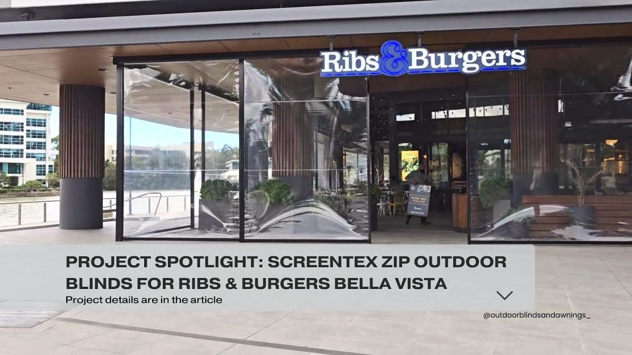 Project spotlight: Screentex Zip Outdoor Blinds for Ribs & Burgers Bella Vista