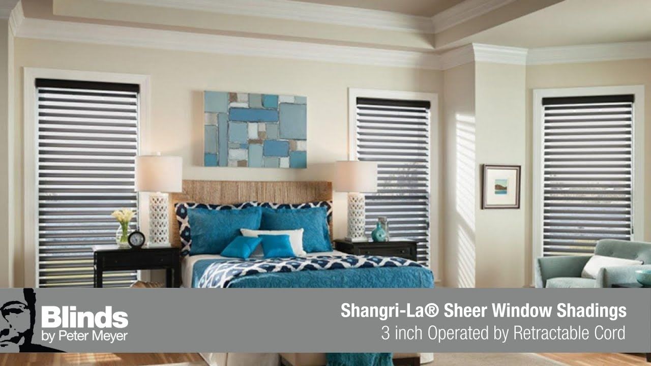 Shangri La® Sheer Window Shadings 3 inch Operated by Retractable Cord