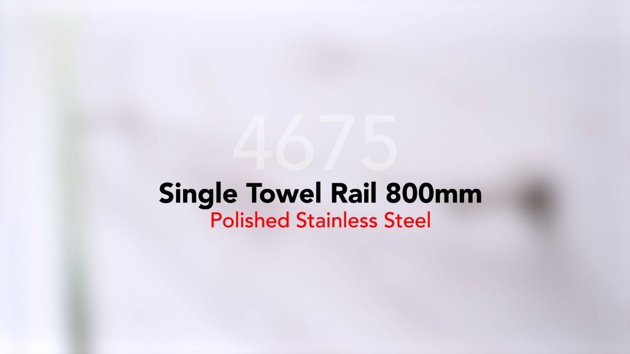 Bathroom Butler Single Towel Rail 800mm (4675) in Polished Stainless Steel