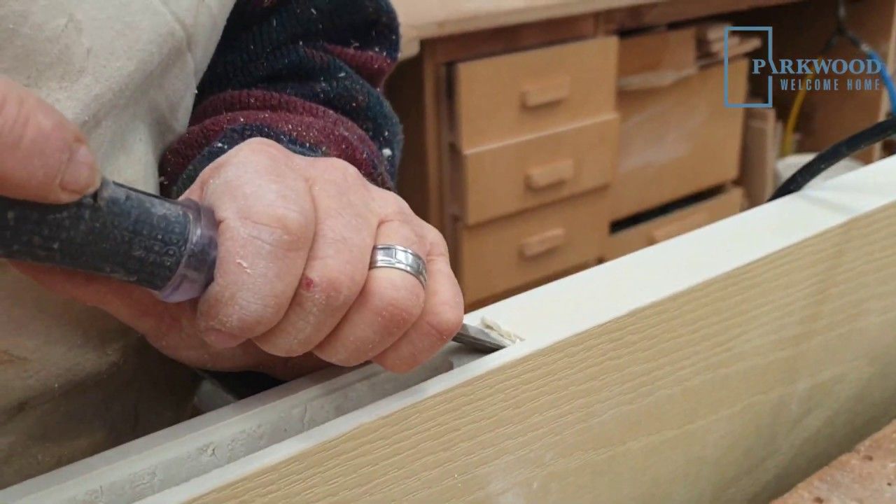 Watch one of Parkwood's skilled craftsman machine for a lock and check out the hinges on a Duramax composite door to demonstrate it is just like machining a timber door.