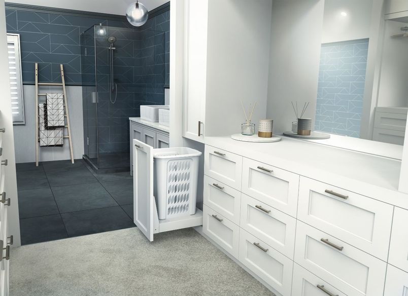 Bathroom / Wardrobe Installation of Hideaway Laundry Hamper