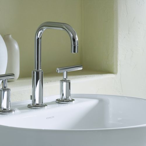 Purist Basin Set With Gooseneck Spout And Lever Handles