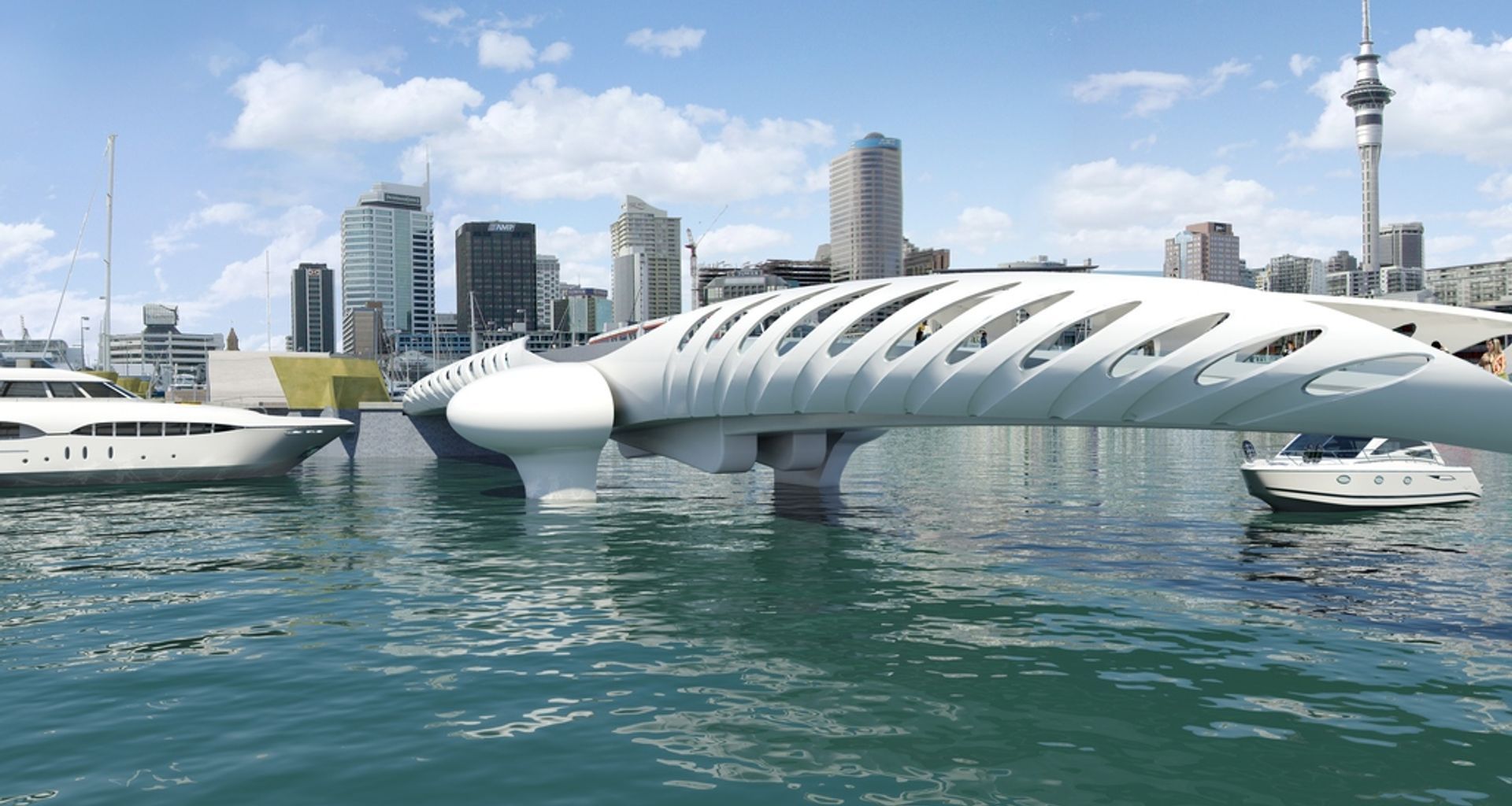 Te Wero Bridge banner