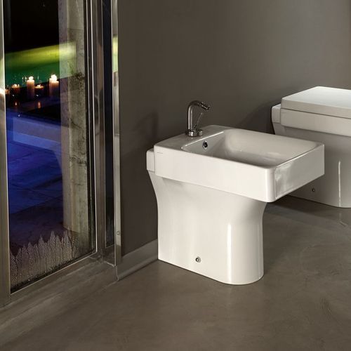 Cento Rectangular Toilet and Bidet by Kerasan