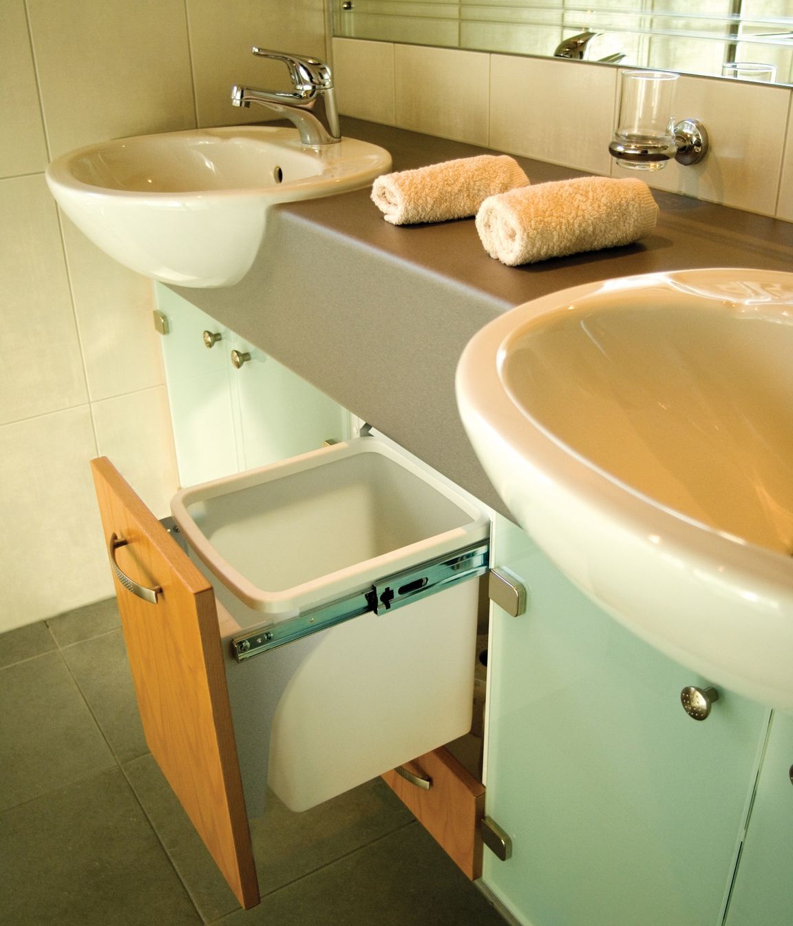 Bathroom / Wardrobe Installation of Hideaway Laundry Hamper
