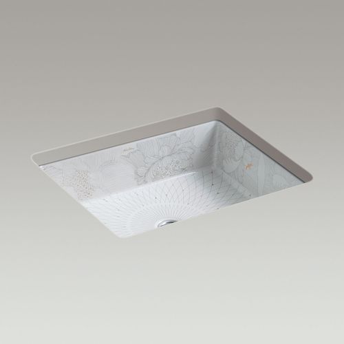 Kathryn Undercounter Basin with Empress Bouquet Design