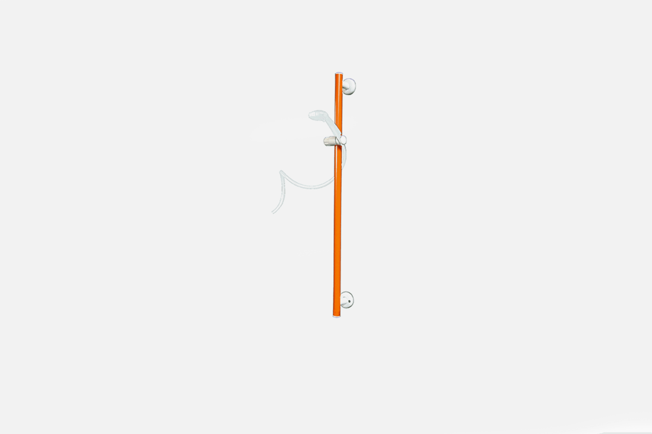 Inox handrail with sliding rail shower by GOMAN LEO-X030/65