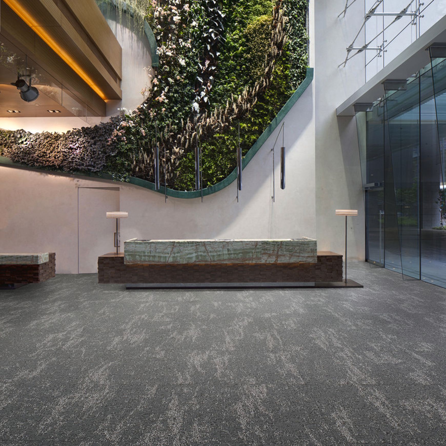 Leaf carpet tiles Handcraft Collection by modulyss®