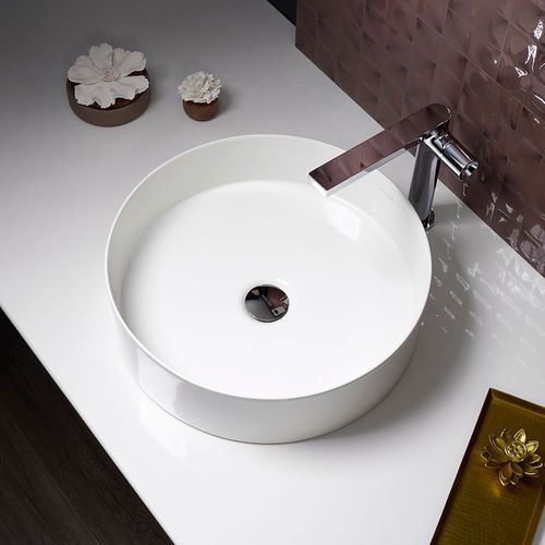 Mica Slim Rim Round Vessel Basin