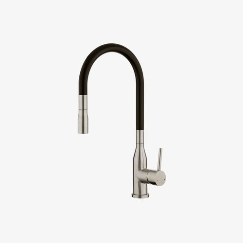 Stainless Minimal Black Spout Pulldown Sink Mixer